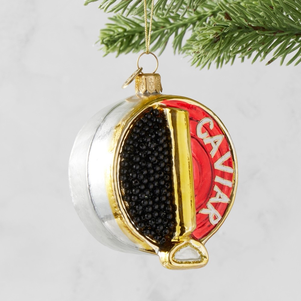 New🌟Anthropologie -Caviar Glass Ornament-Terrain
